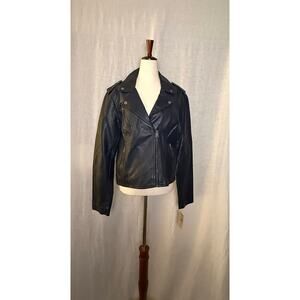 Levi's Women's Classic Faux-Leather Asymmetrical Moto Jacket,
Size Large